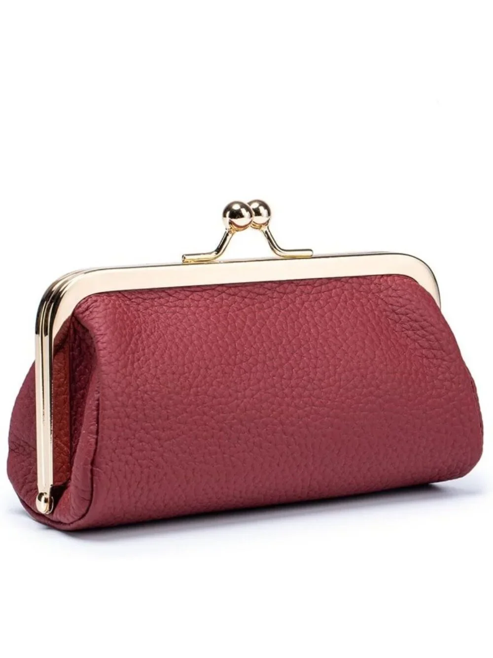Stylish Mini Makeup Bag with Mirror, Portable Leather Cosmetic Pouch for Women